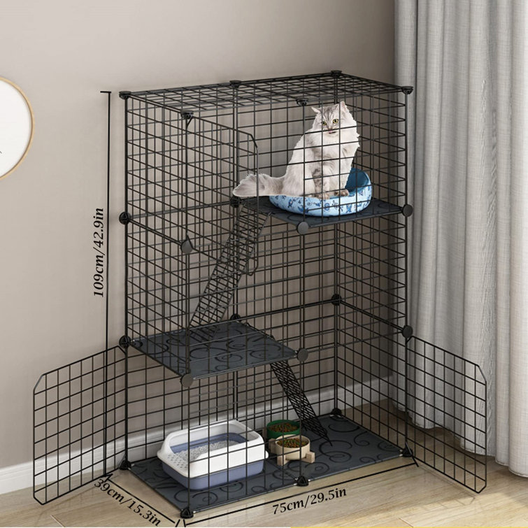Boyan 3- Tier Stackable and Portable Cat Cage